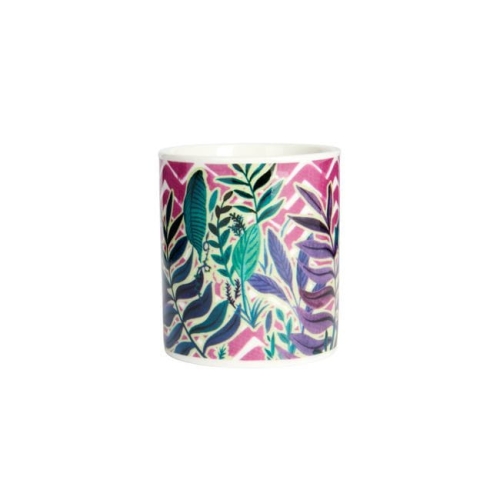 Espresso porcelanowa filiżanka z motywem egzotycznych liści, 80 ml