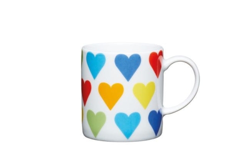 Espresso porcelanowa filiżanka z sercami, 80 ml
