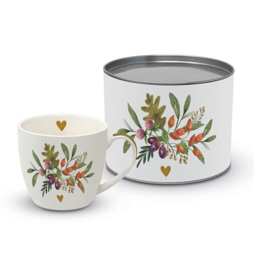 Zioła Leśne Kubek Porcelanowy w Ozdobnej Puszce, 450 ml