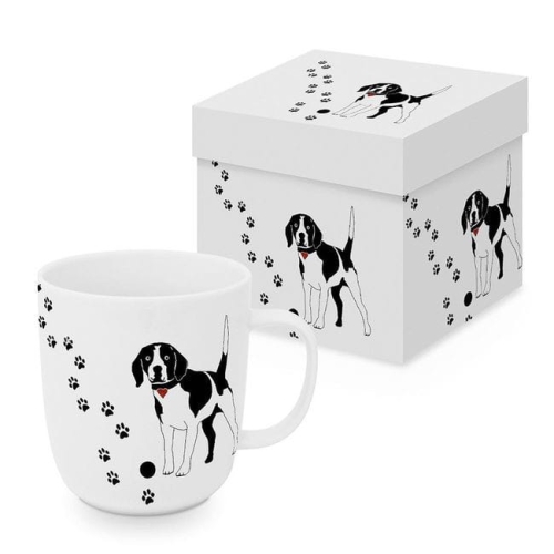 Psie Łapy Kubek Porcelanowy w Ozdobnym Pudełku, 400 ml