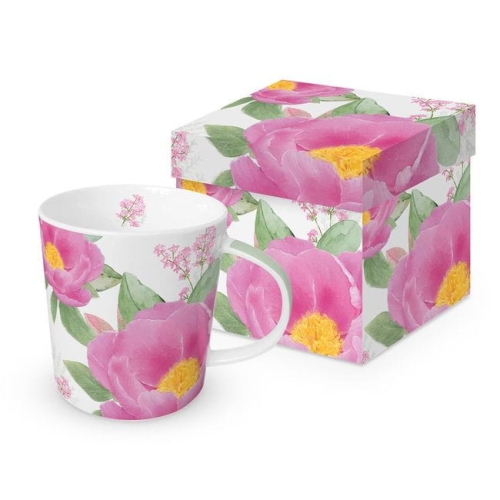 Róże Kubek Porcelanowy w Ozdobnym Pudełku, 400 ml