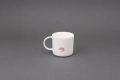 Porcelanowy kubek z uchem z czerwoną krewetką Czynie Ceramics