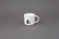 Porcelanowy Kubek z czarnym kotem - czynie ceramics