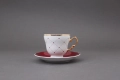 Porcelanowa filiżanka do kawy z kolekcji Circus w kolorze ciemnej czerwieni