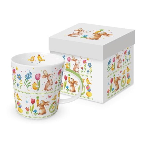 Zajączki i Kurczaczki Kubek Porcelanowy w Ozdobnym Pudełku 350 ml