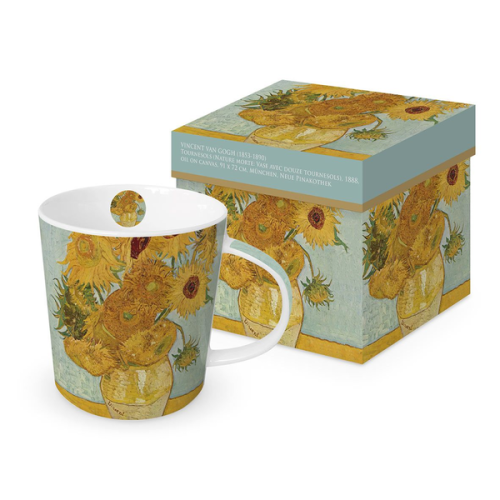 Słoneczniki Kubek Porcelanowy w Ozdobnym Pudełku 350 ml