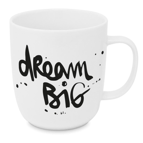 ,,Dream Big" Kubek Porcelanowy Różowy 400 ml