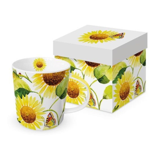 Słoneczniki Kubek Porcelanowy w Ozdobnym Pudełku 350 ml