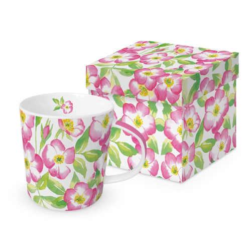 Kwiaty Kubek Porcelanowy w Ozdobnym Pudełku 350 ml