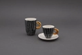 Porcelana Cerama czarna w białe paski