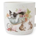 Drzemiący Pies i Króliki – Kubek Porcelanowy 310 ml